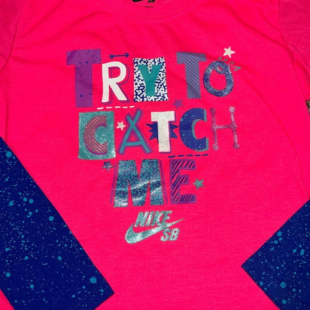 Girls NIKE SB Layered Look Long Sleeve Tee (M) - Picture 2 of 7
